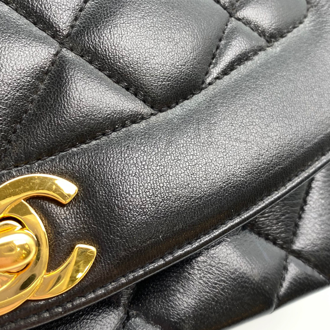 Sergey, 2 Series Small Diana Black Lambskin with seal and card