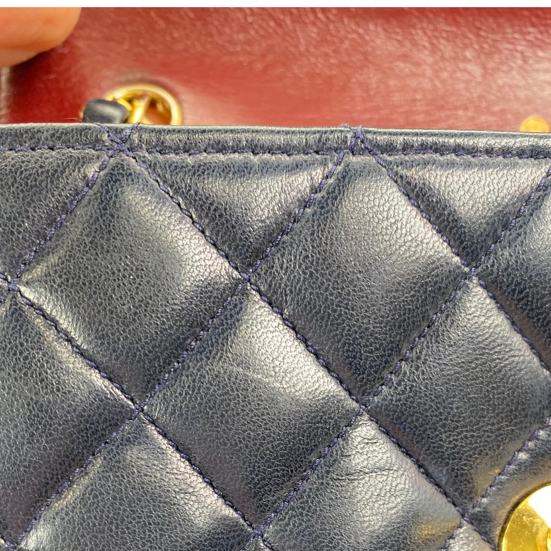 Rorik, 1 Series Mini Circle Coco Navy Lambskin with seal only