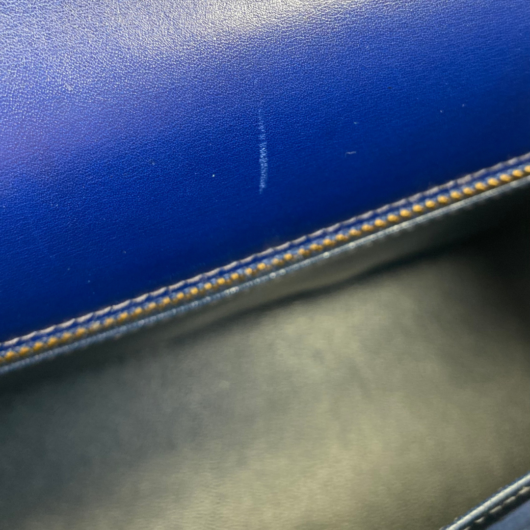 Daneen, 1992 Kelly 28 Blue Boxcalf with stamp 〇V