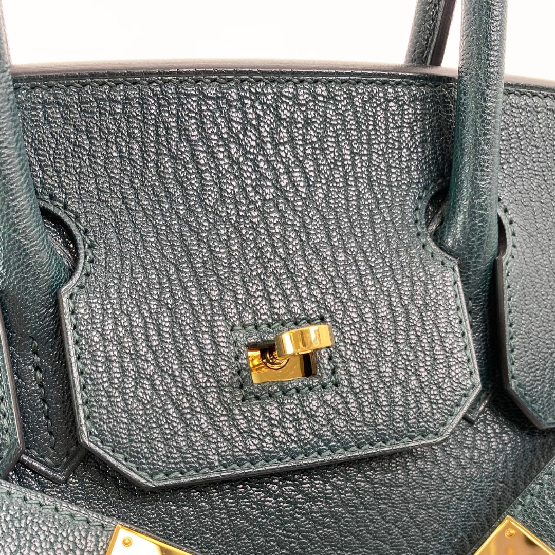 Nanami, 2024 Birkin 30 Vert Moyen Chevre Gold Hardware with stamp W
