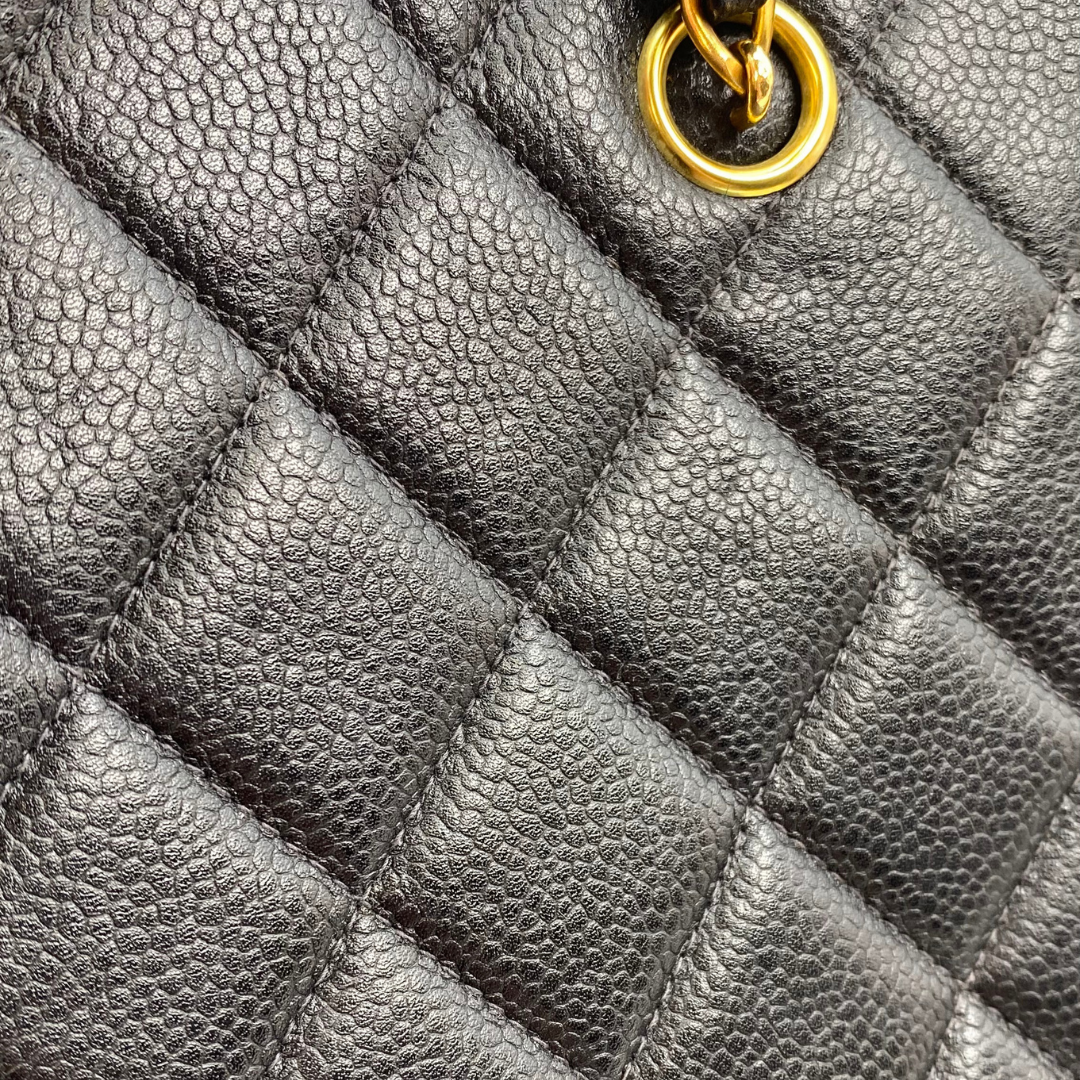Indira, 4 Series Black Caviar Tote with seal only