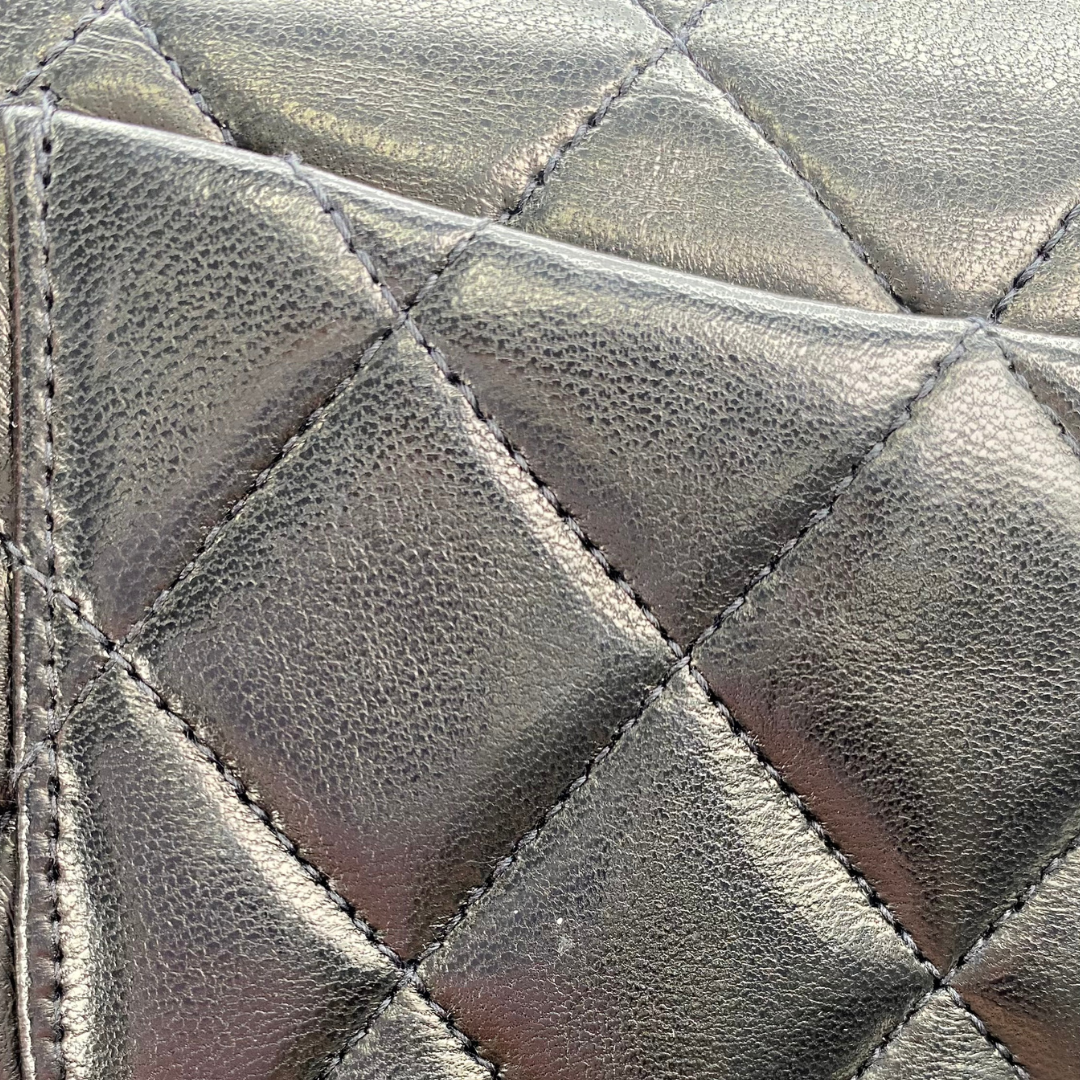 Leander, 3 Series Mini Square 17cm Black Lambskin with seal and card