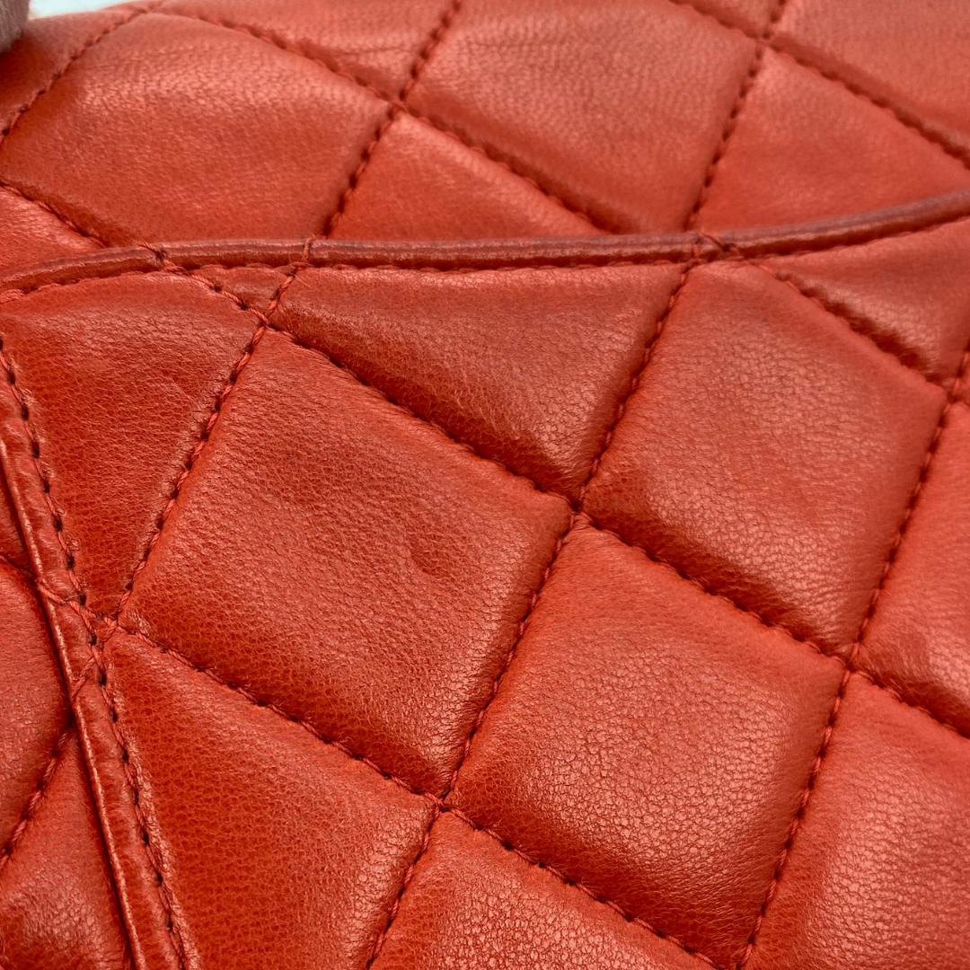 Lola, 6 Series Mini Square 17 Red Lambskin with seal only