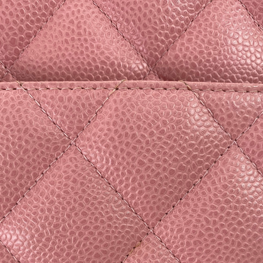 Dami, 8 Series Medallion Tote Reissue Pink Caviar with seal and card