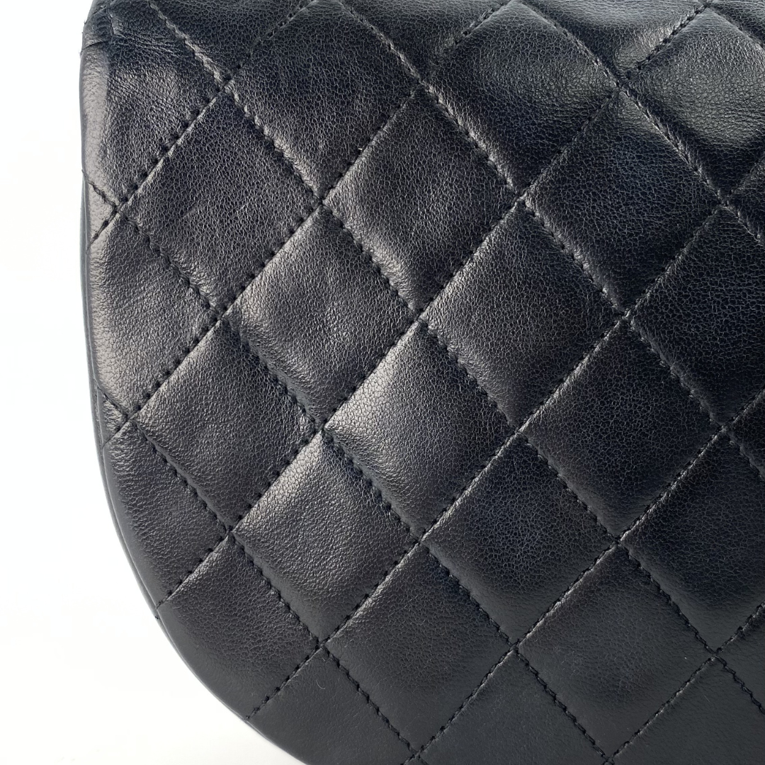 Gideon, 0 Series Semi Circle Black Lambskin with seal and card