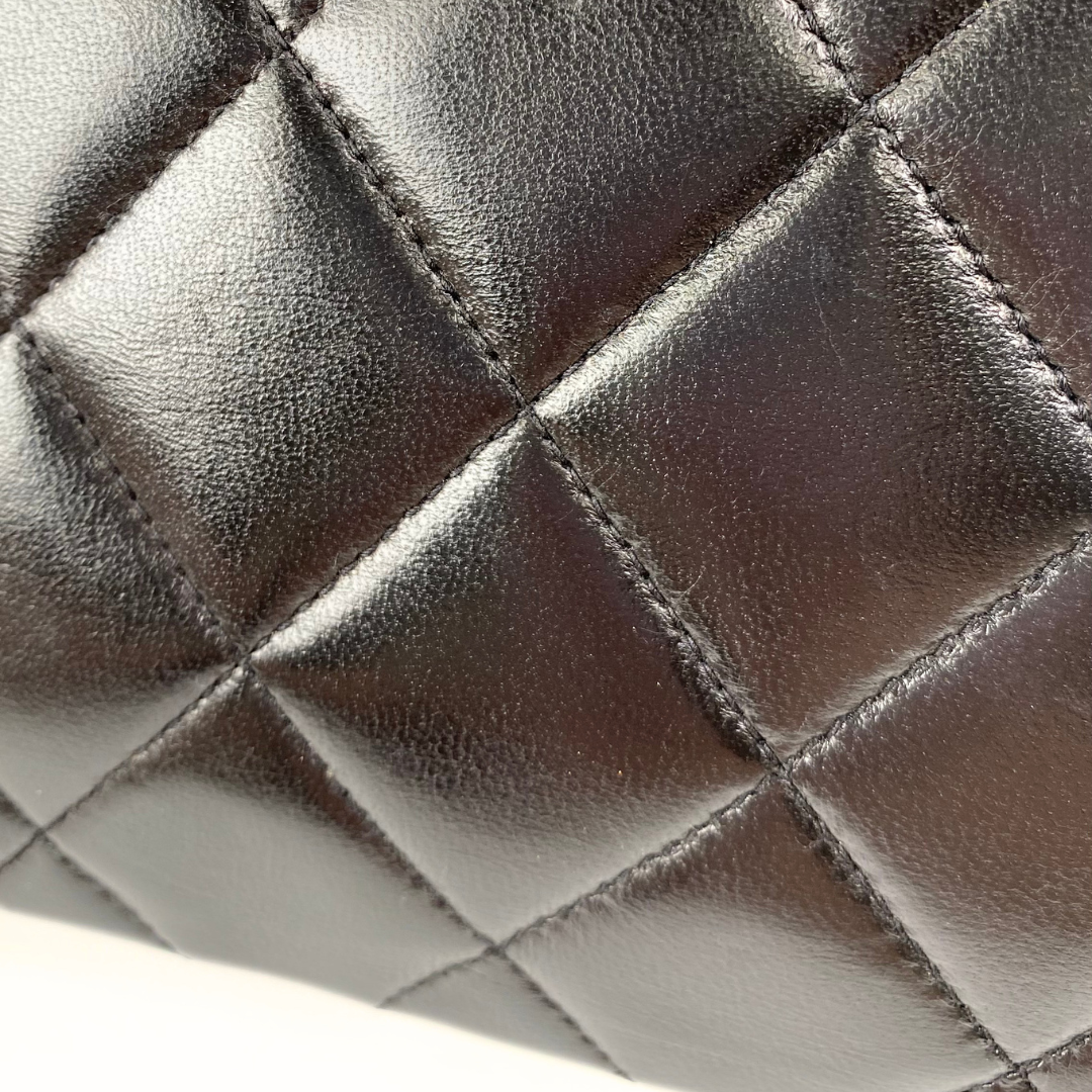 Kaori, 3 Series Small Diana Black Lambskin with seal and card