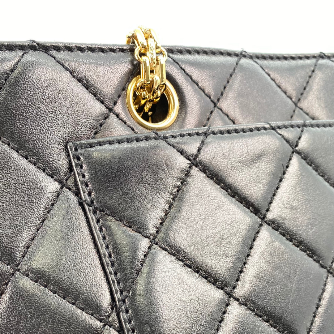 Sushma, 6 Series Tote Black Lambskin with Bijoux Chain with seal and card