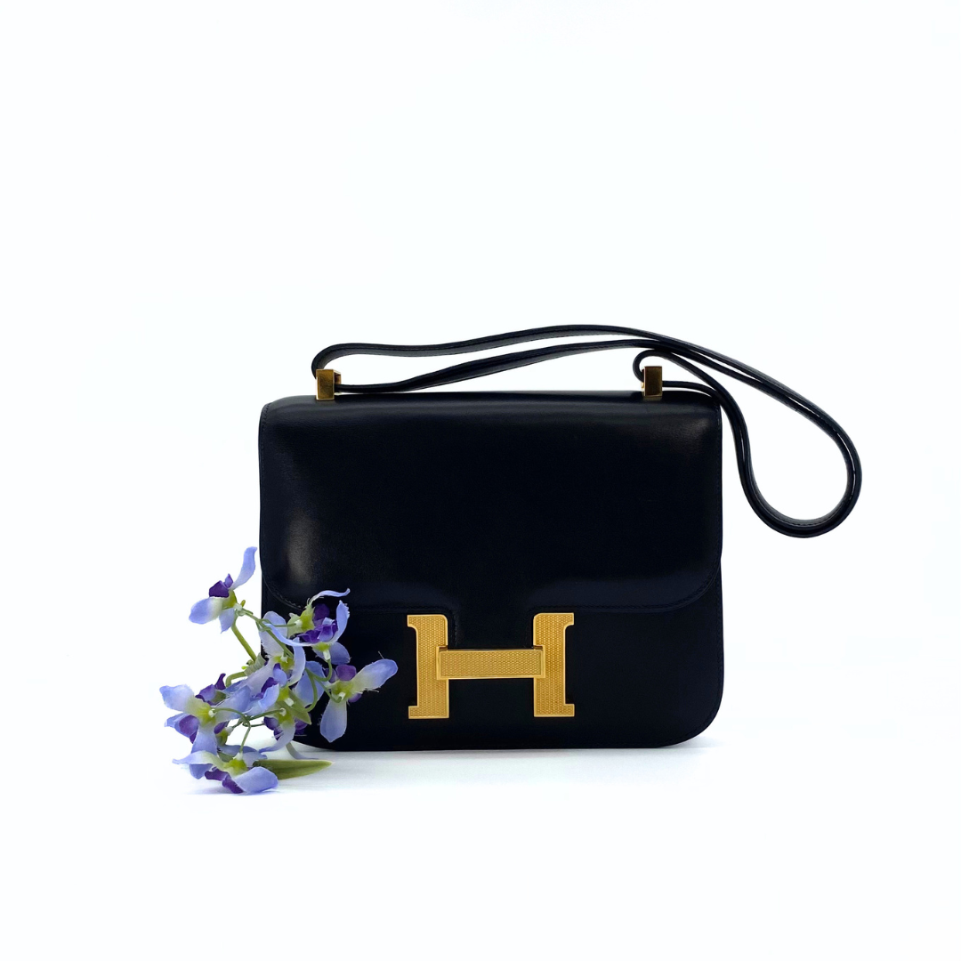 Lumi, 2003 Constance 23 Guilloche Black Boxcalf with stamp  □G