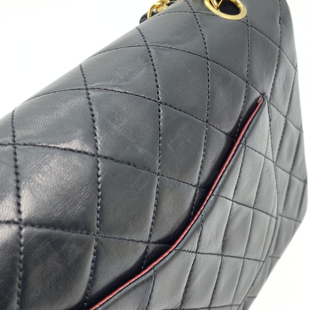 Bodhi, 0 Series Medium Classic Flap Black Lambskin with seal and card