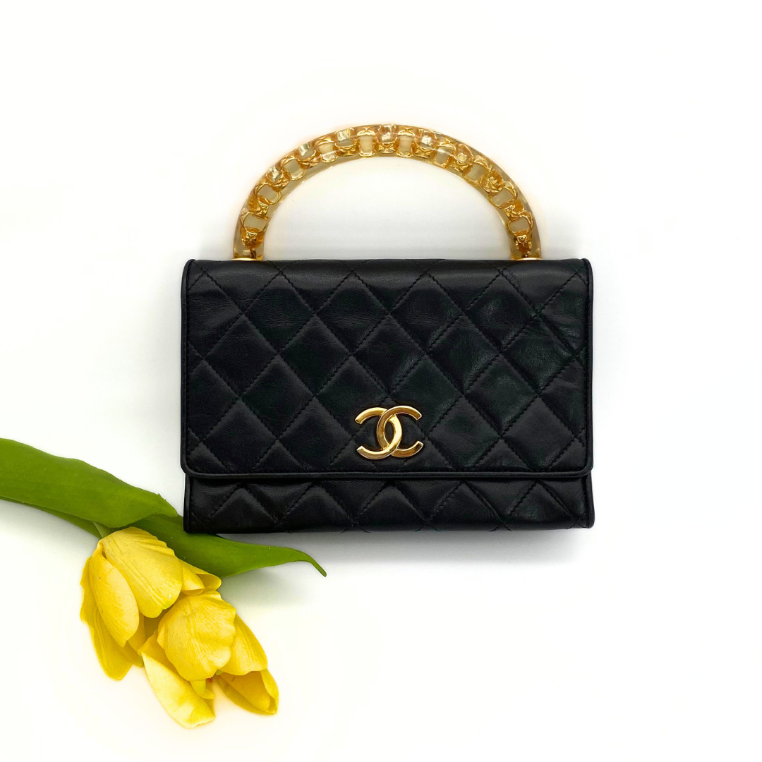 Ritsu, 1 Series Matelasse Black Lambskin with seal and card