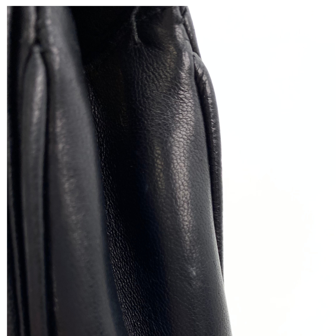 Rodion, 0 Series Black Lambskin Wallet On Chain with seal and card