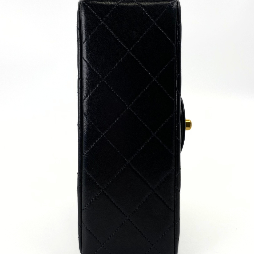 Genji, 2 Series Mini Square 17 Black Lambskin with seal and card