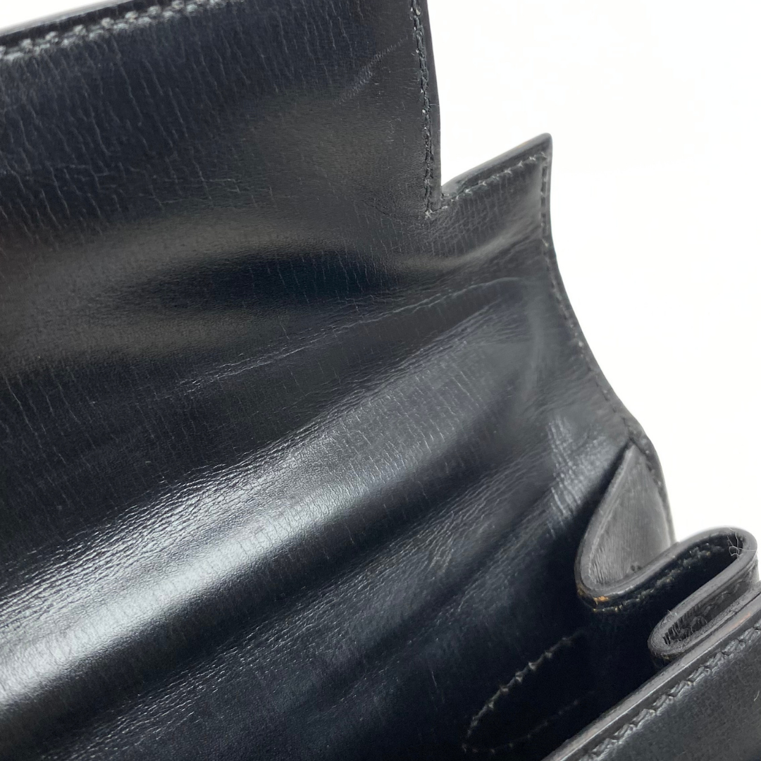 Riko, 1978 Kelly 28 Sellier Black Box Gold Hardware with stamp 〇H