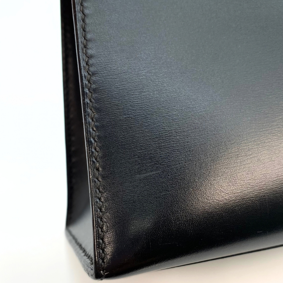 Chisato, 1991 Kelly 28 Sellier Black Boxcalf with stamp 〇U