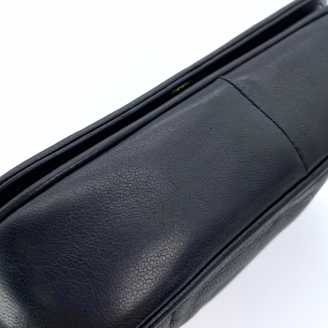 Rodion, 0 Series Black Lambskin Wallet On Chain with seal and card