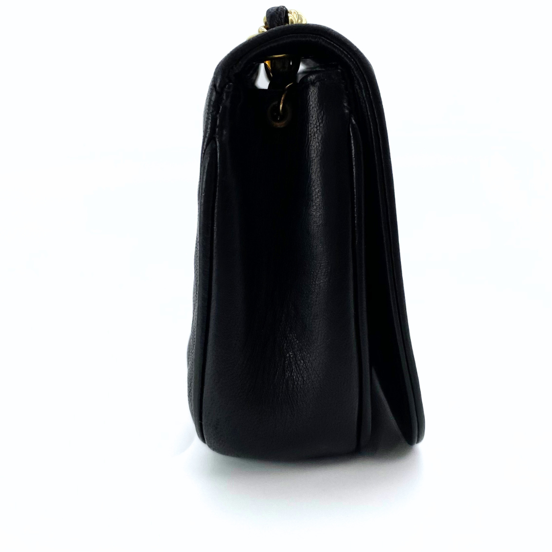 Rodion, 0 Series Black Lambskin Wallet On Chain with seal and card