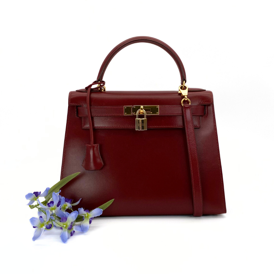 Renzo, 1992 Kelly 28 Sellier Rouge H Boxcalf with stamp 〇V