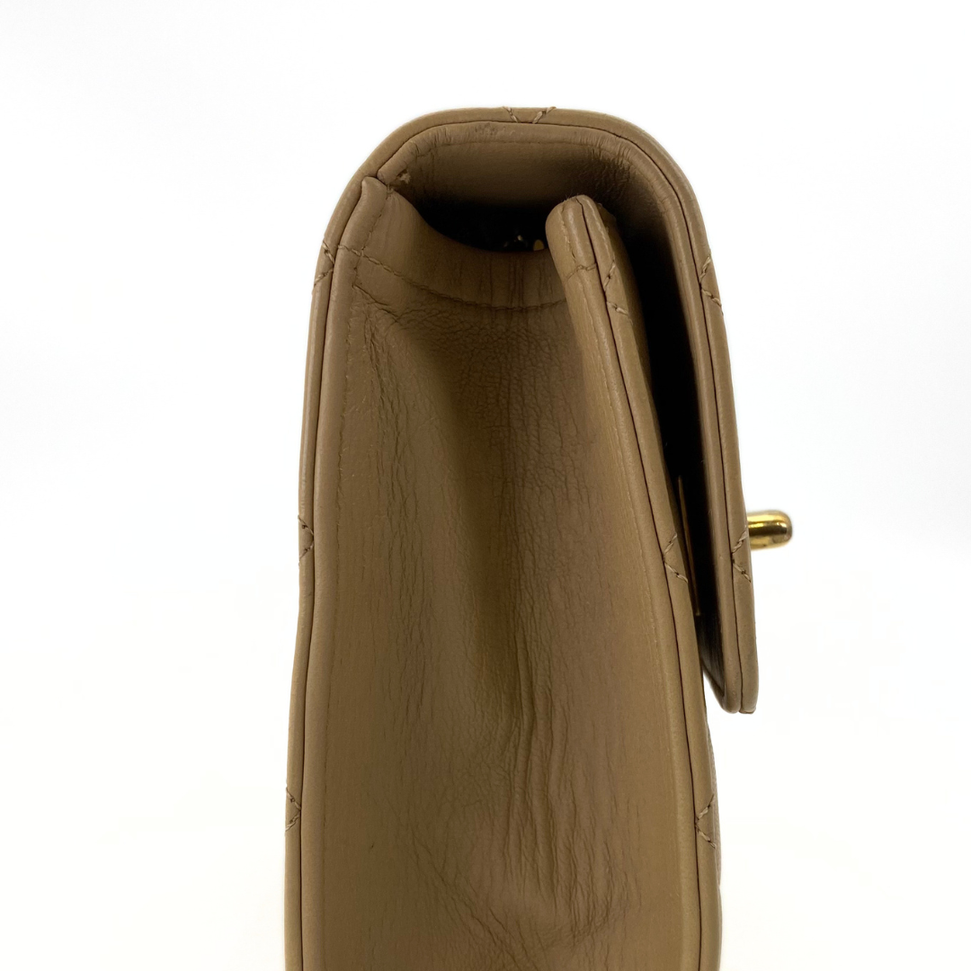 Yejun, 1 Series Double Turn Lock Beige Lambskin with seal and card