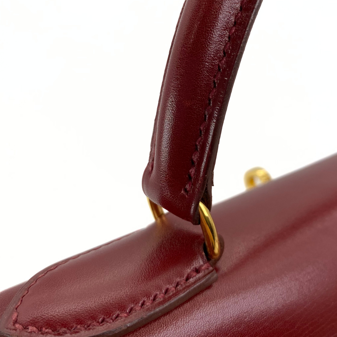 Renzo, 1992 Kelly 28 Sellier Rouge H Boxcalf with stamp 〇V