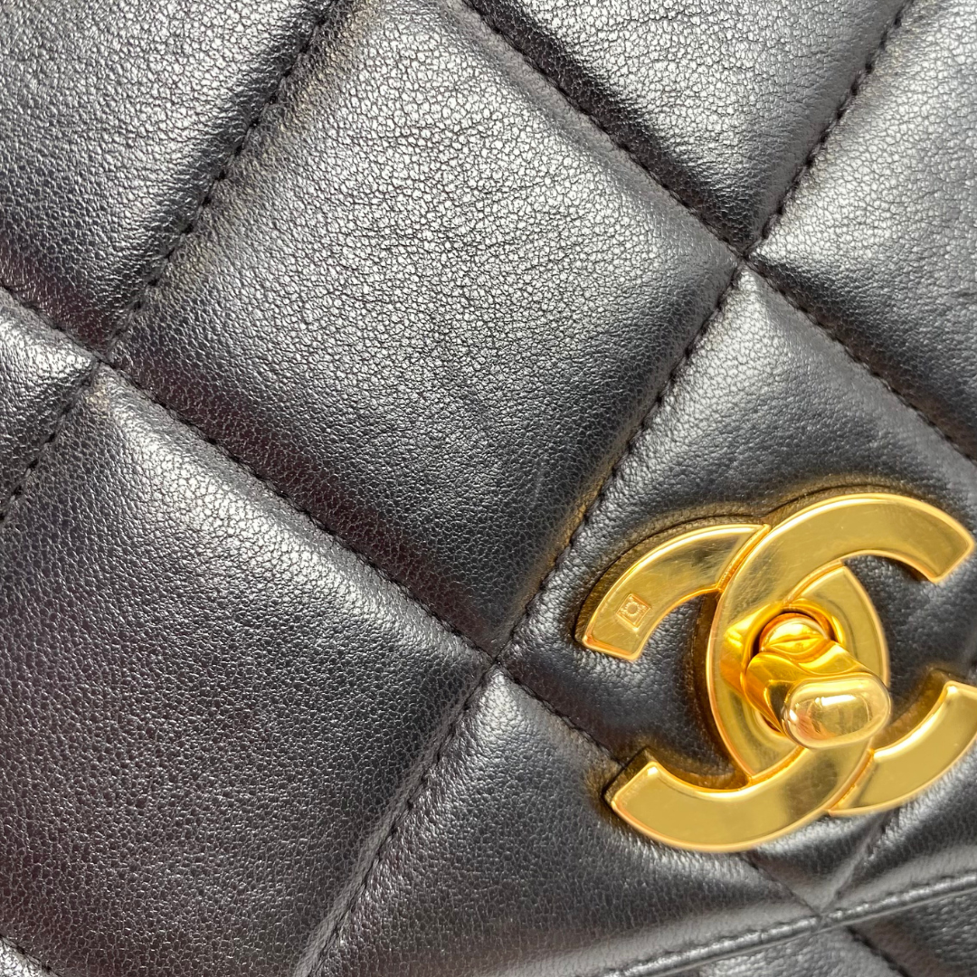 Mikoto, 3 Series Materasse Black Lamb Gold Hardware with seal and card