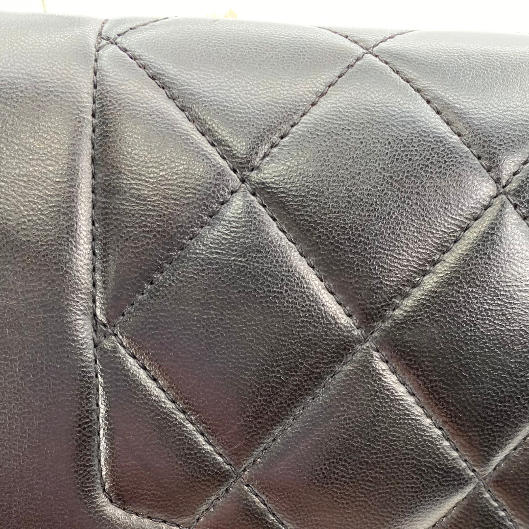 Solon, 3 Series Small Diana  Black Lambskin with seal only
