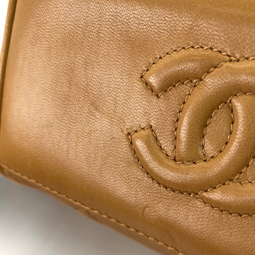 Kotone, 3 Series Matelasse Brown Lambskin with seal and card