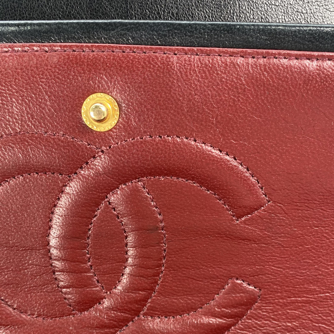 Bodhi, 0 Series Medium Classic Flap Black Lambskin with seal and card