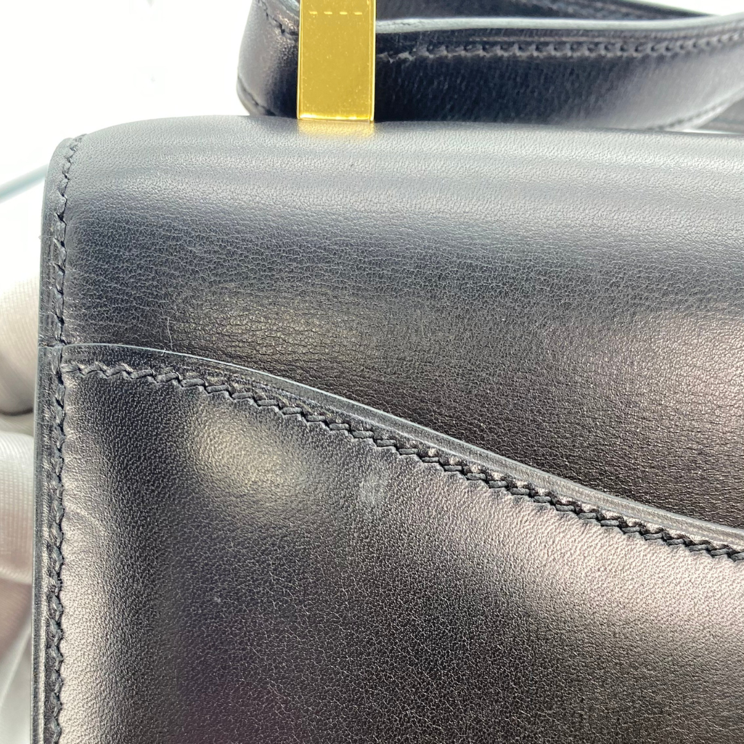 Lumi, 2003 Constance 23 Guilloche Black Boxcalf with stamp  □G