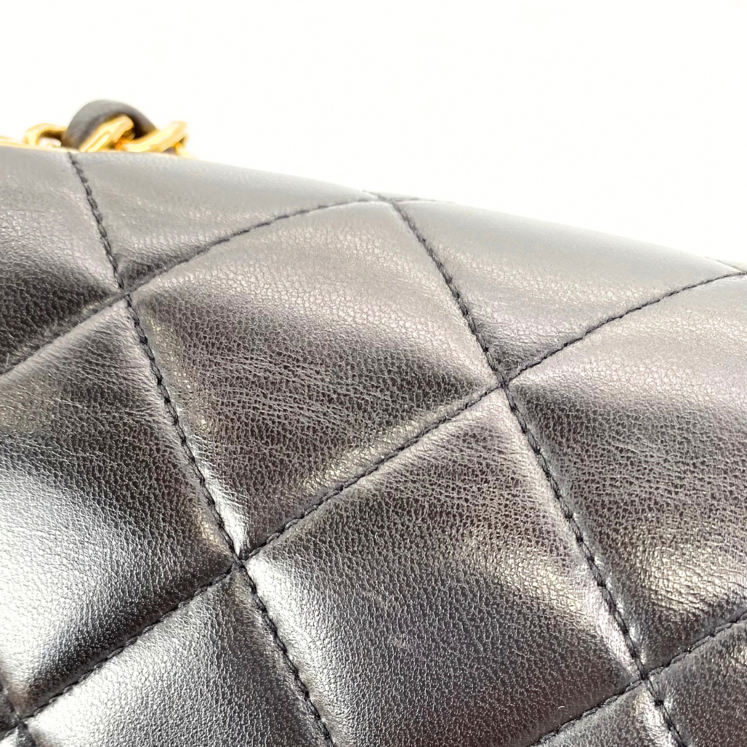 Issei, 2 Series Small Diana Black Lambskin with seal and card