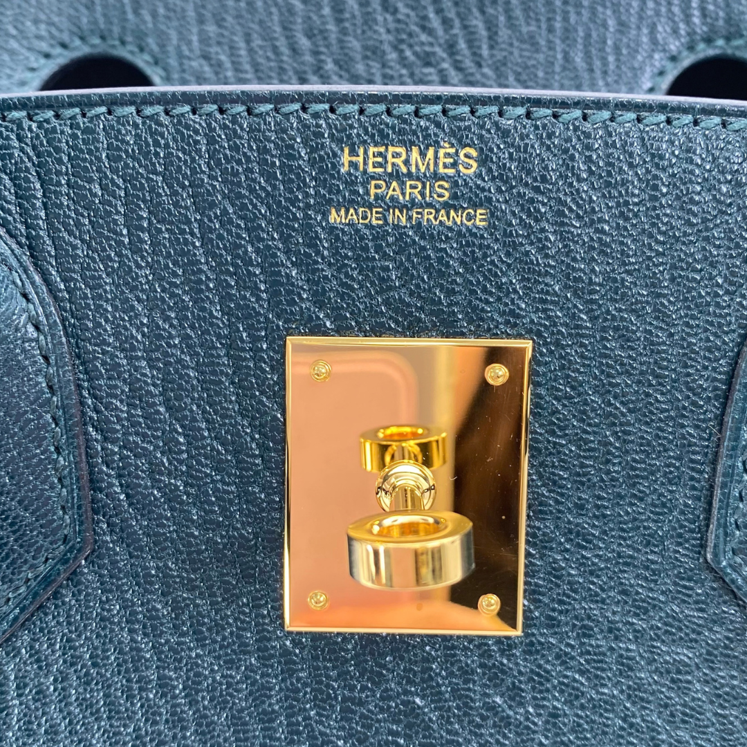 Nanami, 2024 Birkin 30 Vert Moyen Chevre Gold Hardware with stamp W