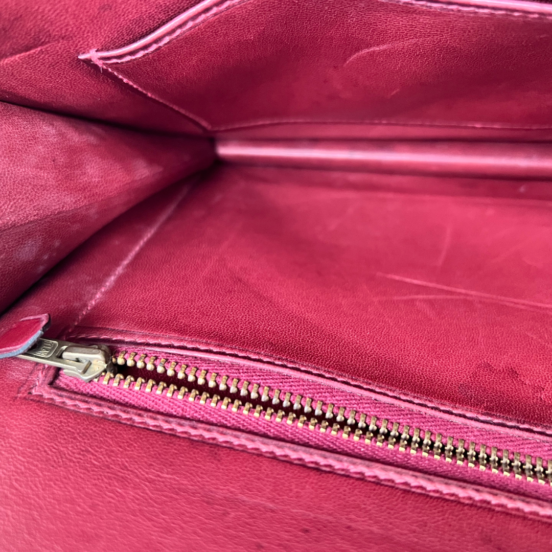 Benoula, 1985 Lydie Roue H Boxcalf Clutch wiith stamp  〇O