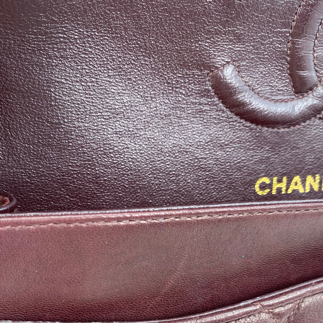 Rune, 5 Series Medium Classic Flap Bordeaux Lambskin with seal only