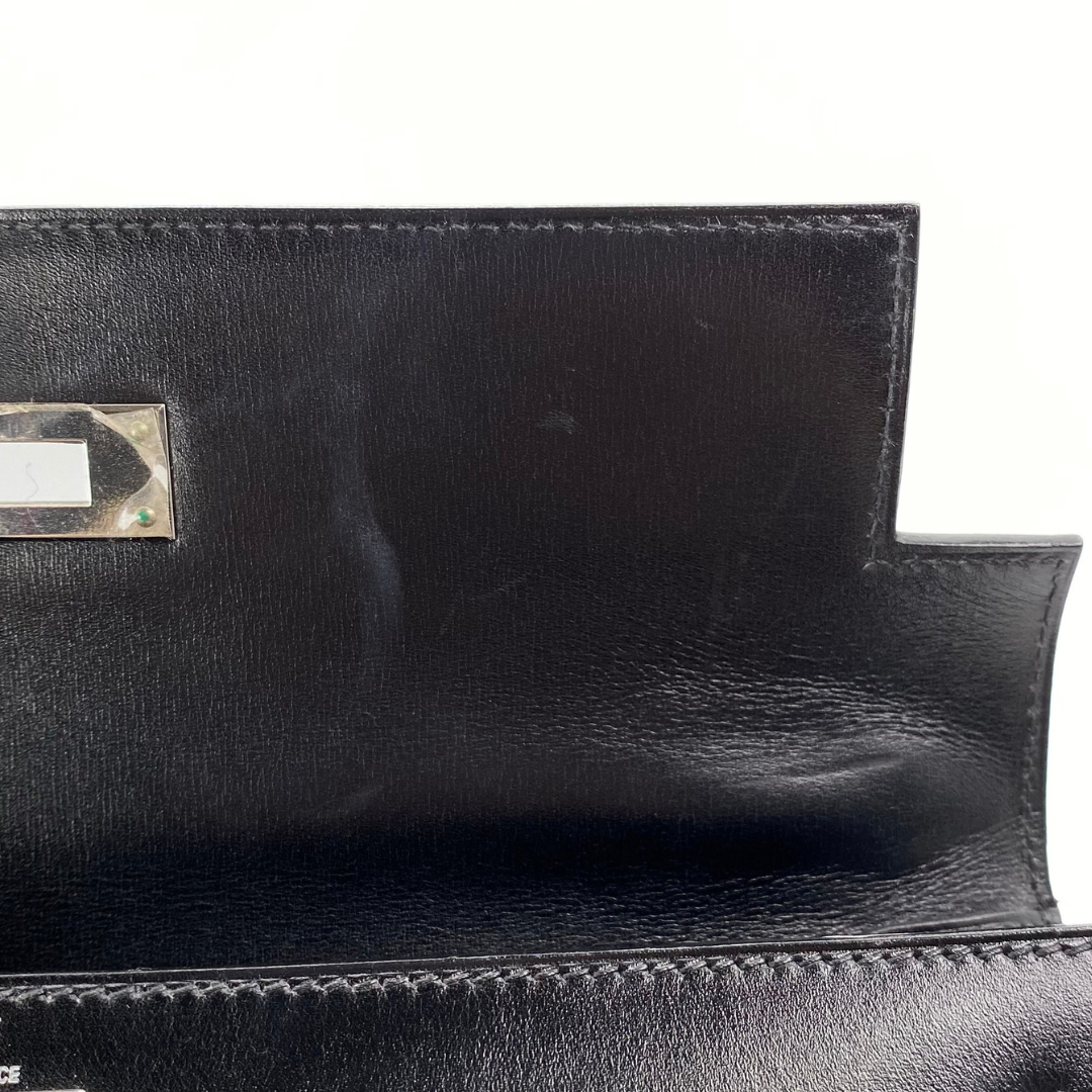 Lumen, 2002 Kelly 28 Sellier Black Boxcalf with stamp □F