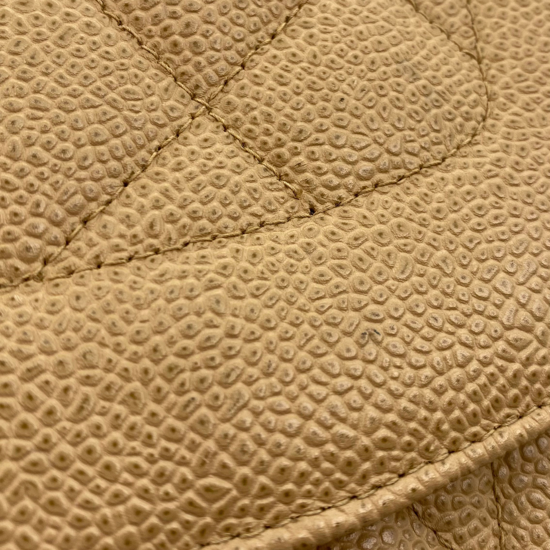 Gautier, 3 Series Medium Diana Beige Caviar with seal and card