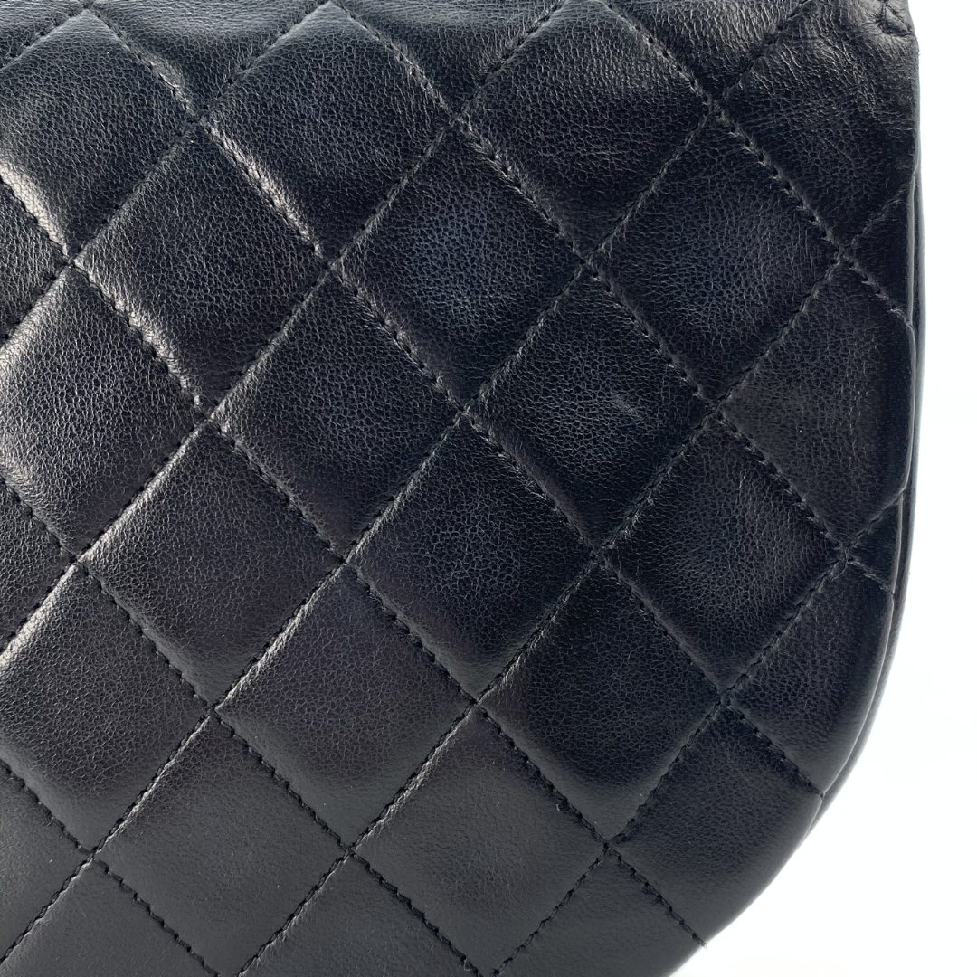 Gideon, 0 Series Semi Circle Black Lambskin with seal and card