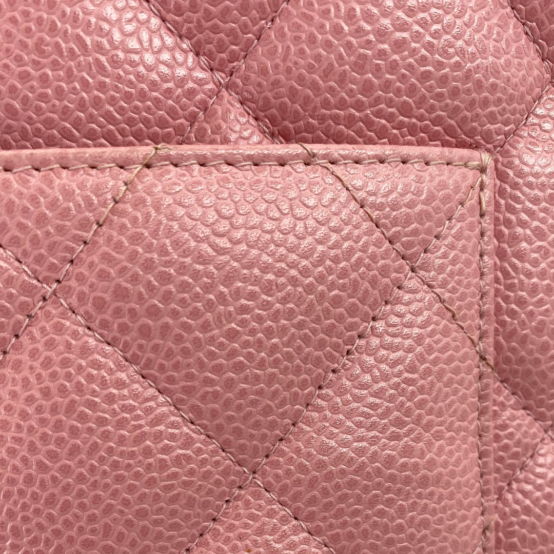 Dami, 8 Series Medallion Tote Reissue Pink Caviar with seal and card