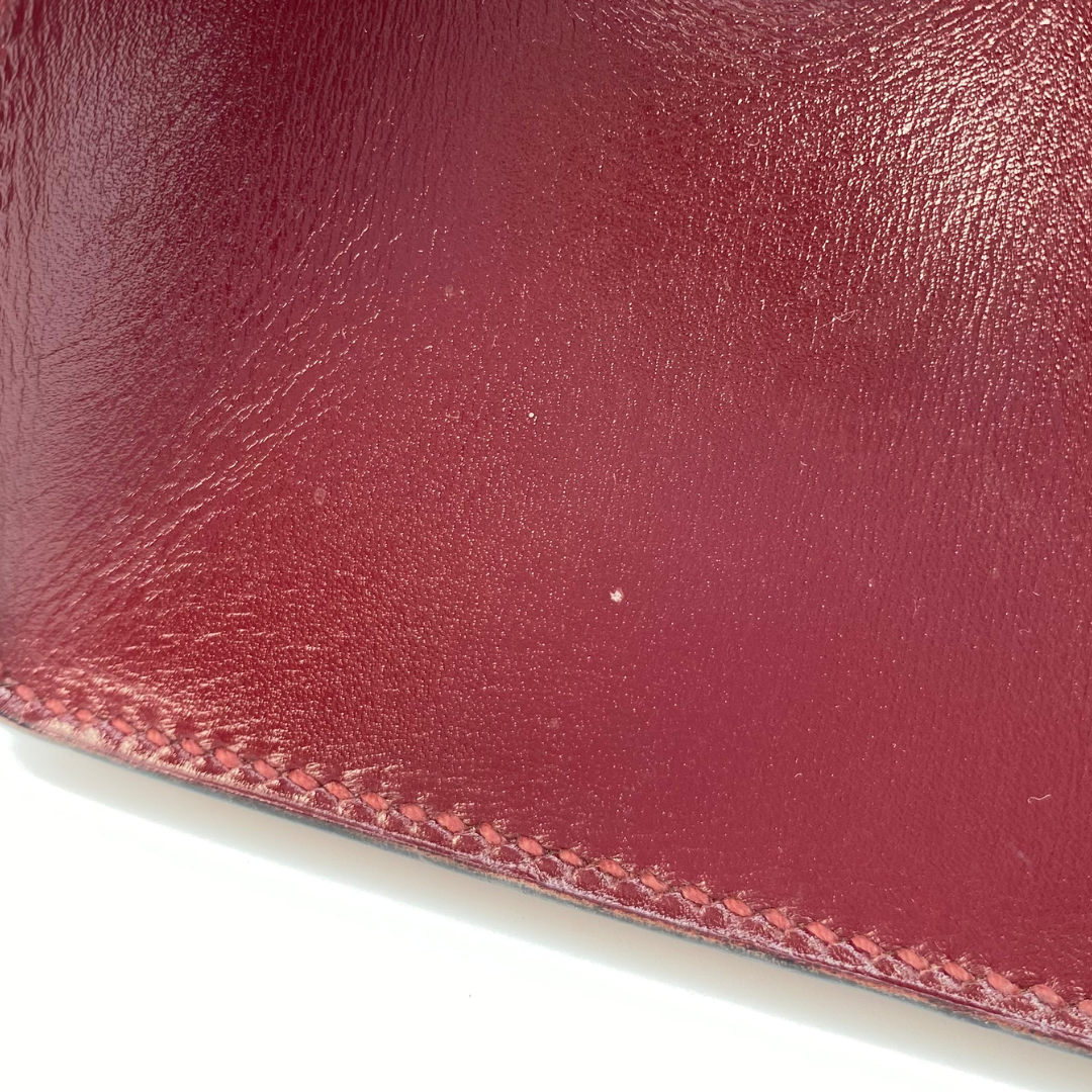Kumala, 1989 Mini Kelly 20 Boxcalf Rouge Ash with stamp 〇S