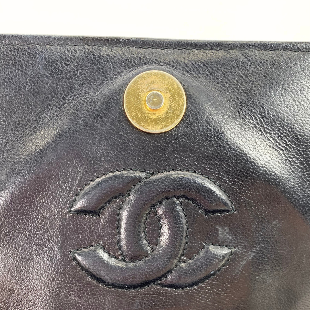 Ritsu, 1 Series Matelasse Black Lambskin with seal and card