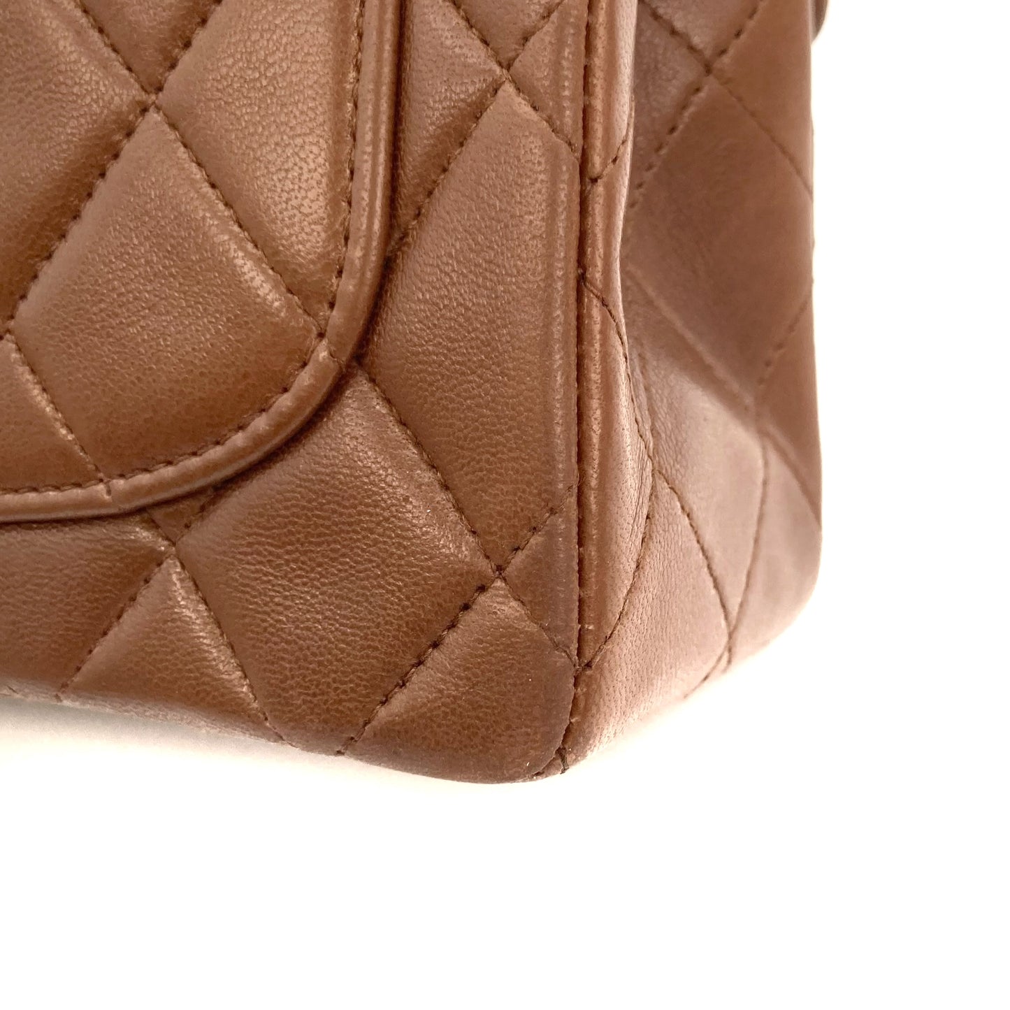 Althea, 2 Series Mini Square 17cm Brown Lambskin with seal only