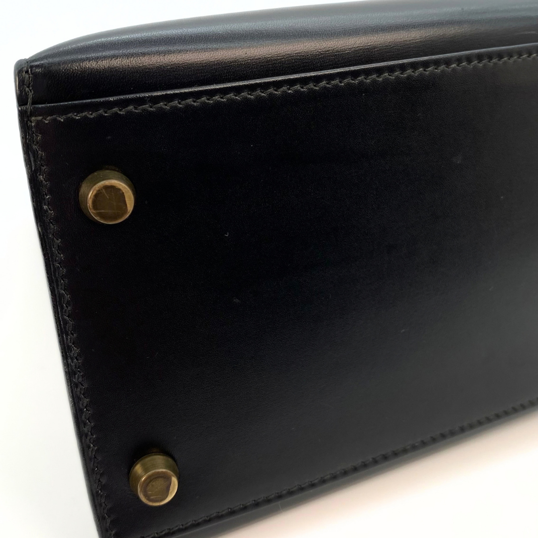 Chisato, 1991 Kelly 28 Sellier Black Boxcalf with stamp 〇U