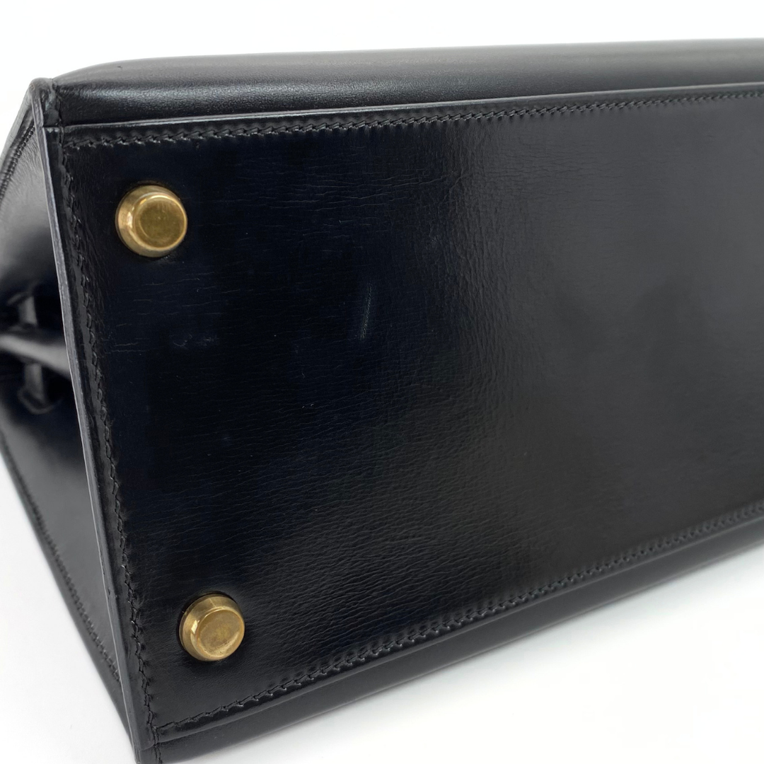 Riko, 1978 Kelly 28 Sellier Black Box Gold Hardware with stamp 〇H