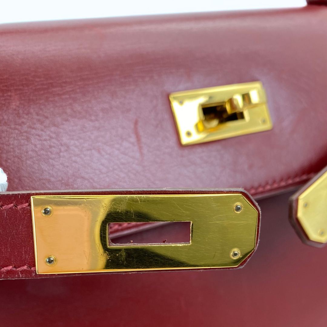 Renzo, 1992 Kelly 28 Sellier Rouge H Boxcalf with stamp 〇V