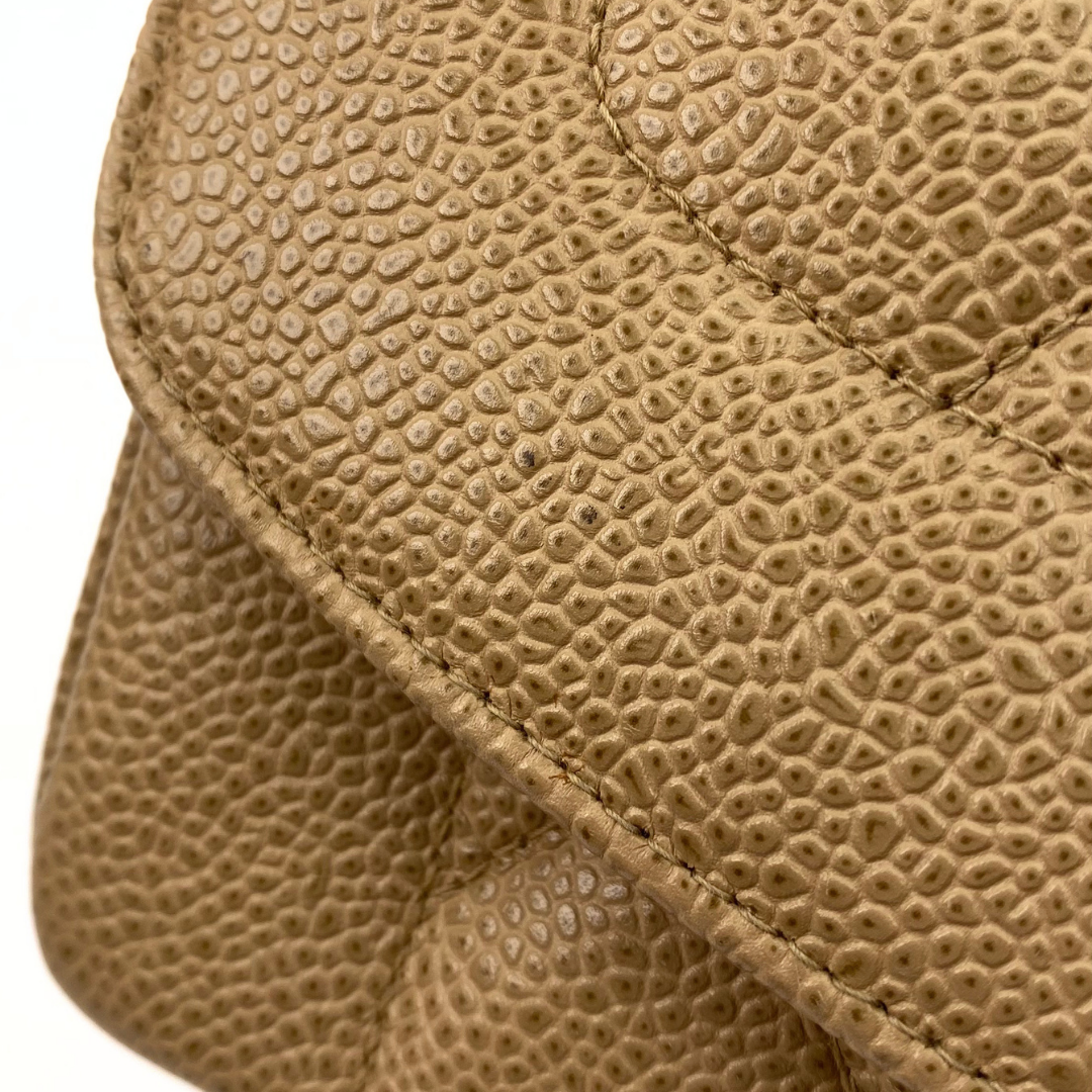 Gautier, 3 Series Medium Diana Beige Caviar with seal and card