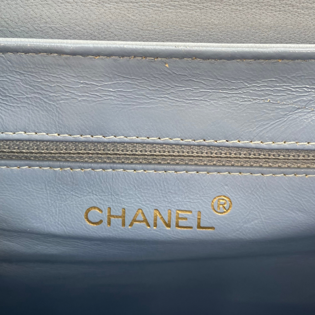 Helma, 5 Series Kelly Light Blue Lambskin with seal only