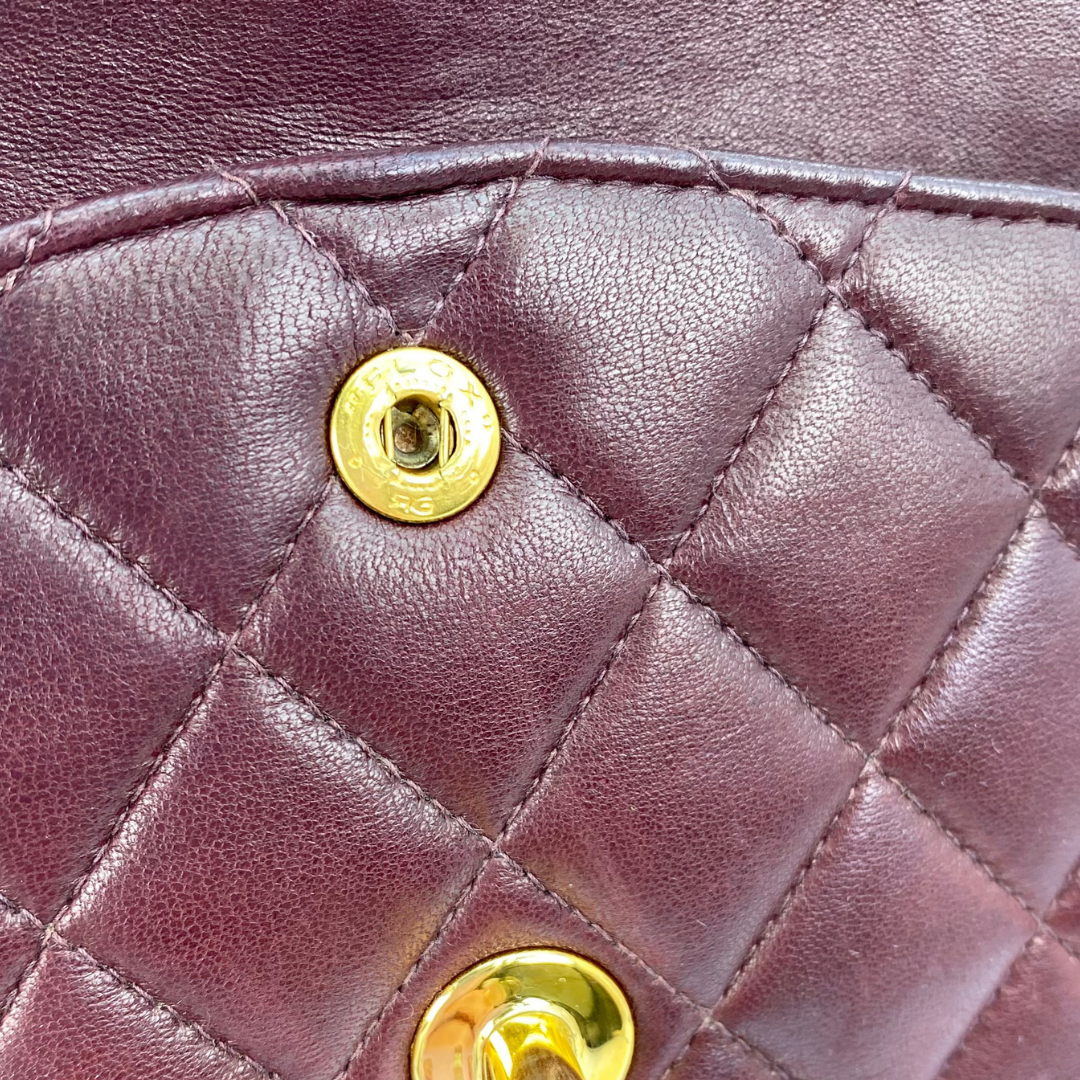 Rune, 5 Series Medium Classic Flap Bordeaux Lambskin with seal only