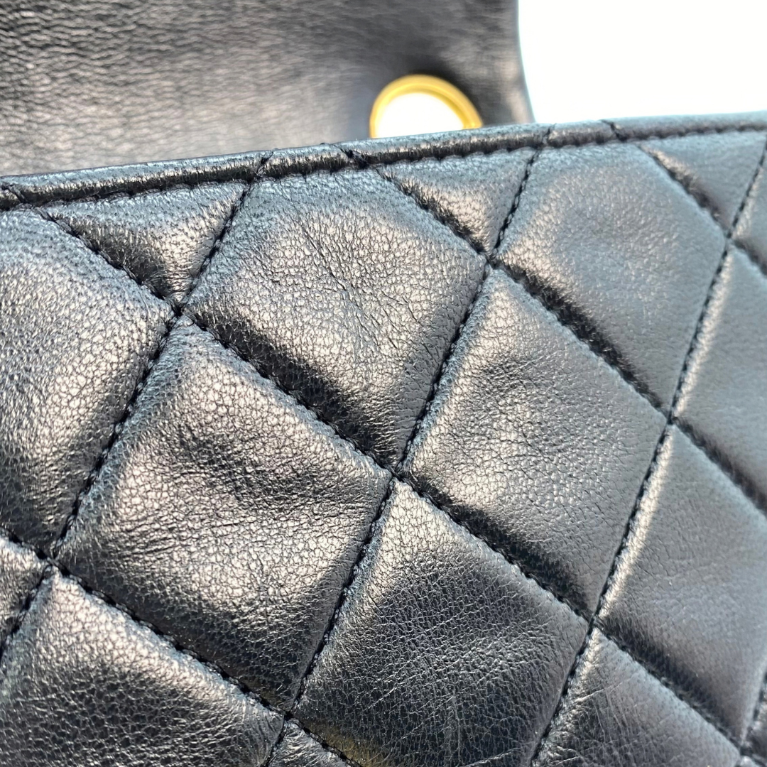 Michiru, 1 Series Square 17cm Black Lambskin with seal and card