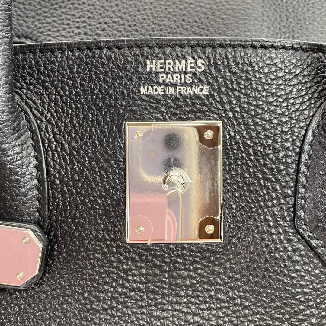 Avenor, 2000 Hat A Courroies 32 Black Togo Silver Hardware with □D