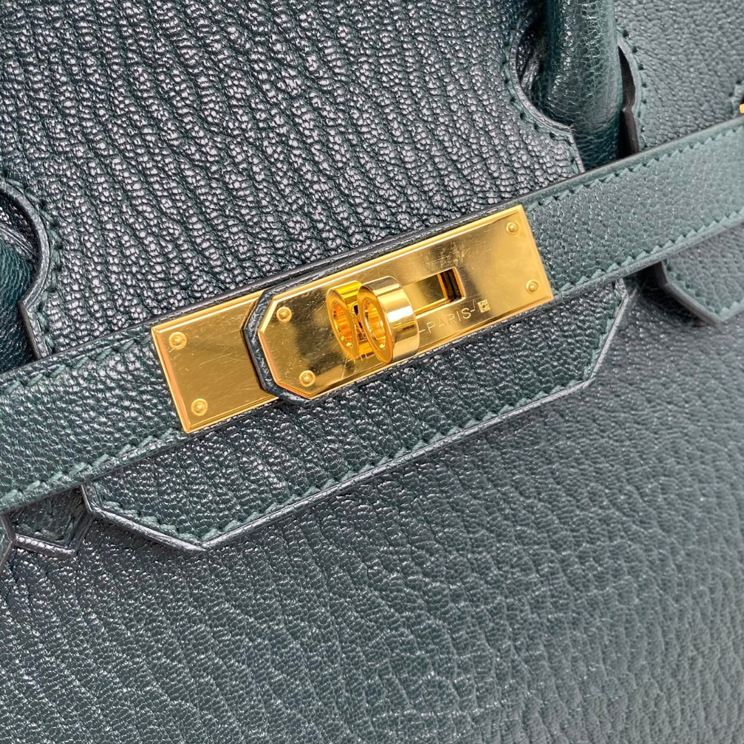 Nanami, 2024 Birkin 30 Vert Moyen Chevre Gold Hardware with stamp W