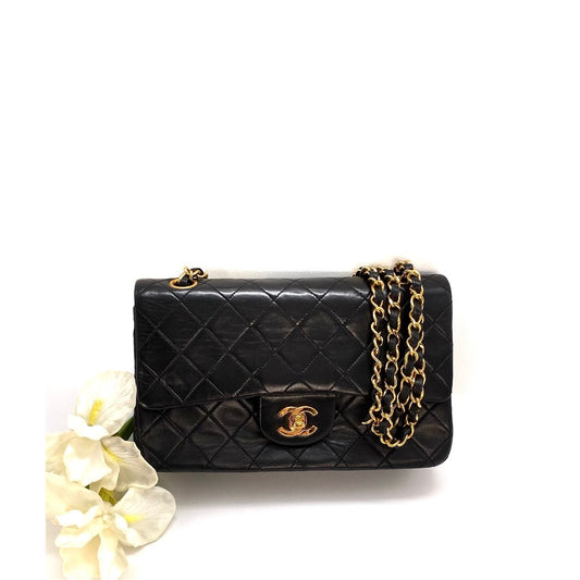 Prince, 1 Series Small Classic Flap Black Lambskin with seal and card