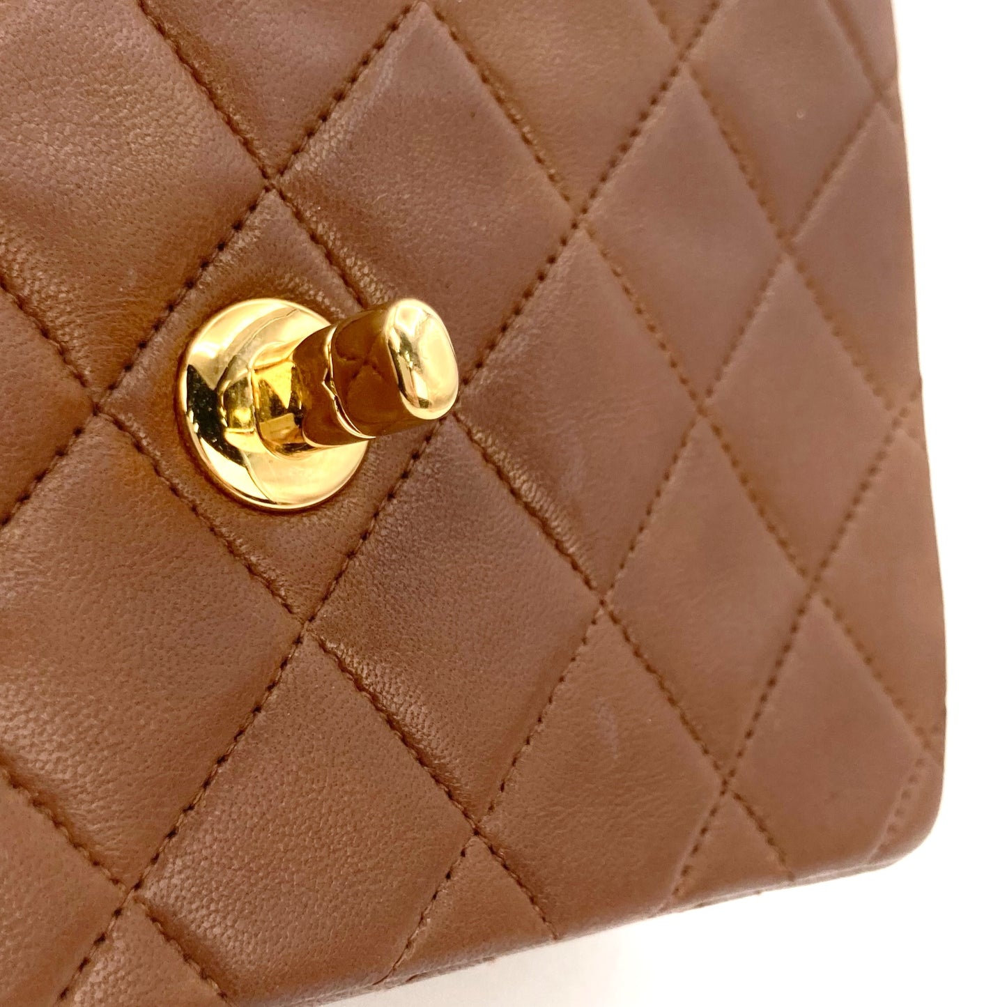 Althea, 2 Series Mini Square 17cm Brown Lambskin with seal only